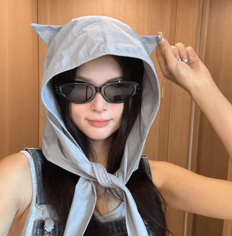 2026 Fashion Summer Fisherman Hat with Strap Trendy Qiuck Dry Cute Ear Design Sunshade Caps for Summer Beach Fishing Hiking