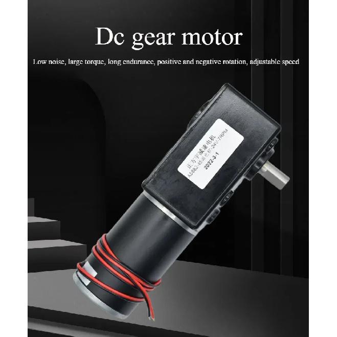 12v 24v Metal Worm Gearbox Engine Reversed Low Speed 250kg.cm Strong Torque Gearmotor Self-lock Worm Gear Motor