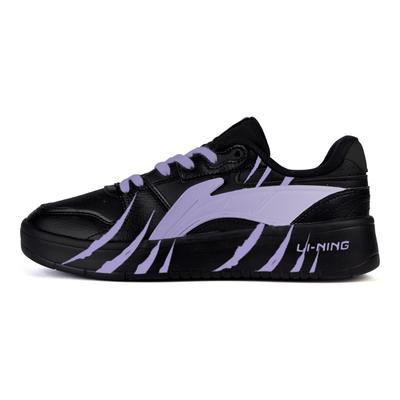 Li Ning Antislip Demping Slijtvast Lage top Skateboard Schoenen Heren Zwart Paars AGCU515-5(Team746-)