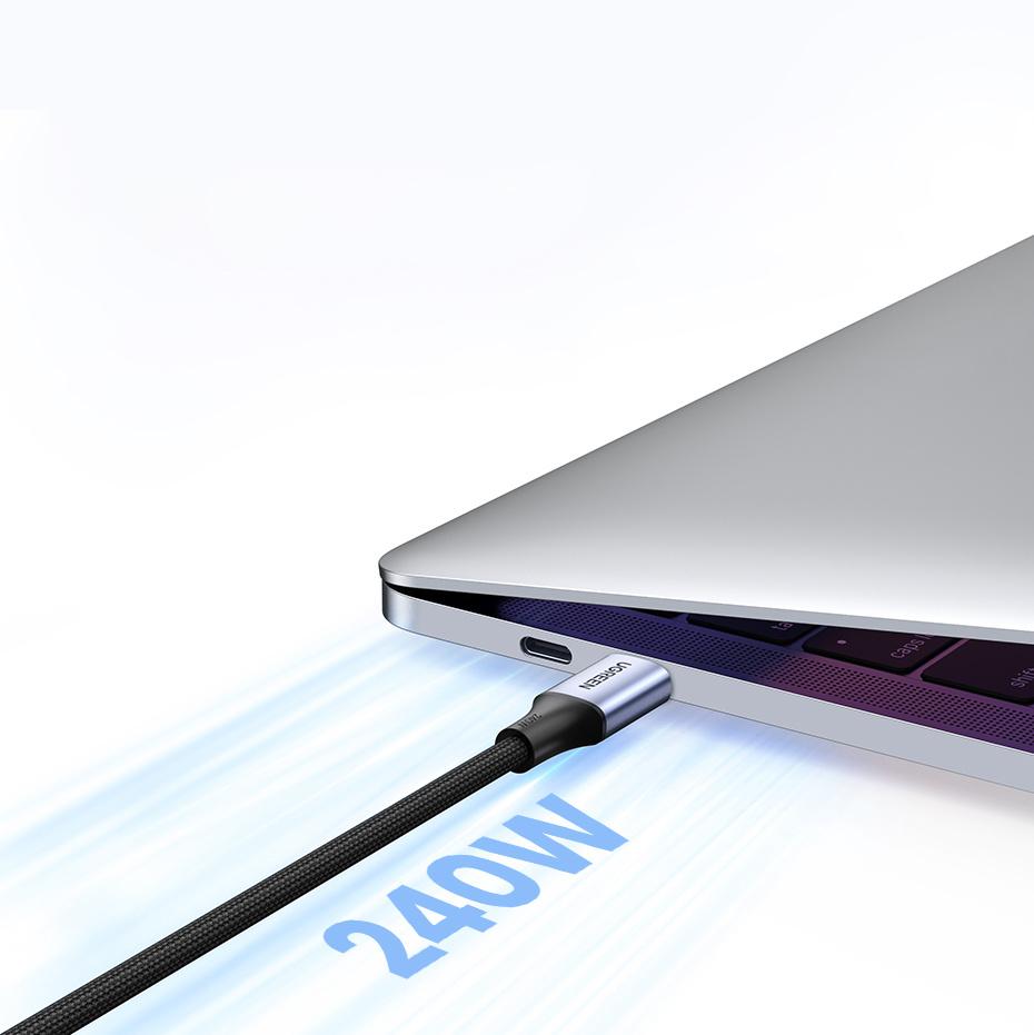 Ugreen US535 240W USB-C Power Delivery Cable 2m - Gray (Model 90440)