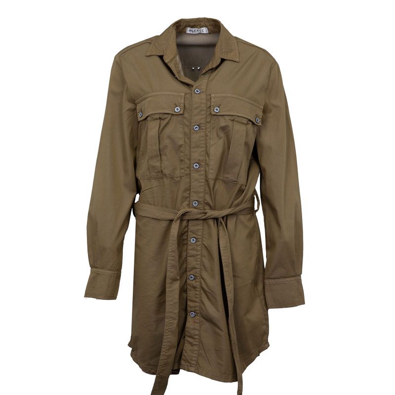 

Robe chemise divisa couleur kaki Femme PLEASE S хаки