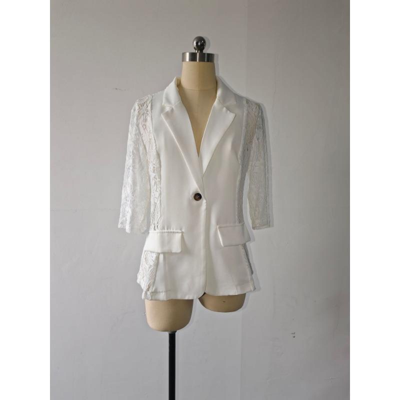 Neue Sexy Spitze Durchbrochene Dreiviertelarm Freizeitjacke für Damen