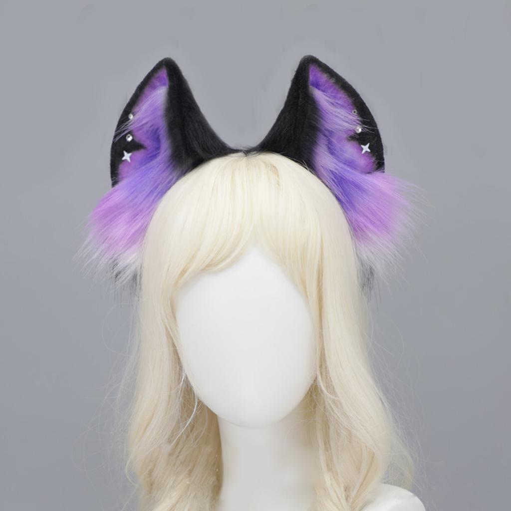 Dark Series Wolfsohren Stirnband Cosplay Kostüm Haarreif Party Kopfschmuck Maskeraden Kopfbedeckung Animes Rollenspiel Haarschmuck