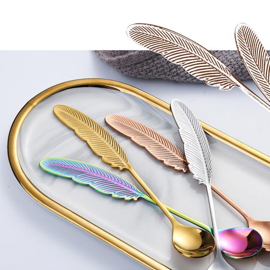 Coffee Spoon Smooth Edges Easy To Clean Comfortable Touch Pretty Attractive Unique Mixing for Bar