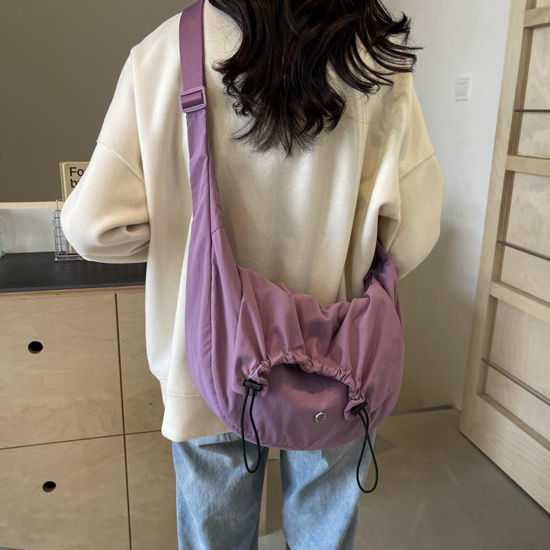 Hobo Bag für Damen, einfarbig, Umhängetasche, Schultertasche, Unterarmtasche