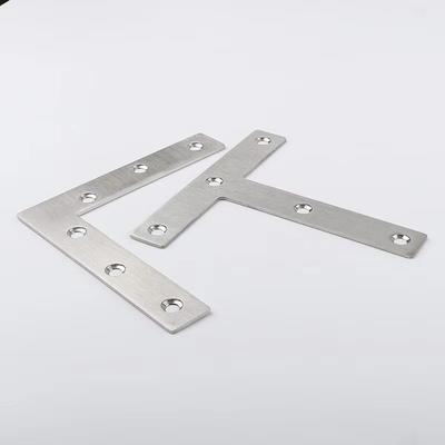 10Pcs 40/50/60/80mm Angle Bracket 90° Right Angle Flat Fastener Connection Plate Stainless Steel T-type L-type Corner Bracket