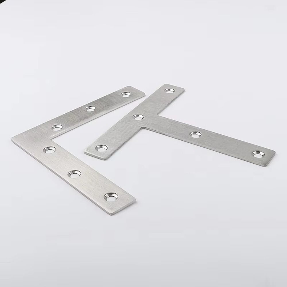 10Pcs 90° Right Angle Angle Bracket Flat Fastener Corner Bracket  Hardware Accessory