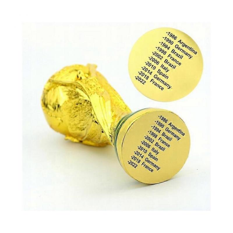 Taça Troféu Dourado 36cm Resina Campeonato Mundial com Polimento