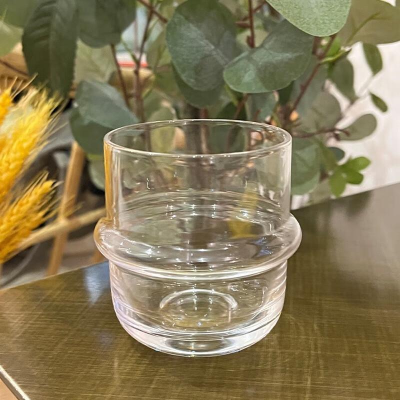 Changbaosen Straw Hat Transparent Glass Coffee Cups (Set of 2)