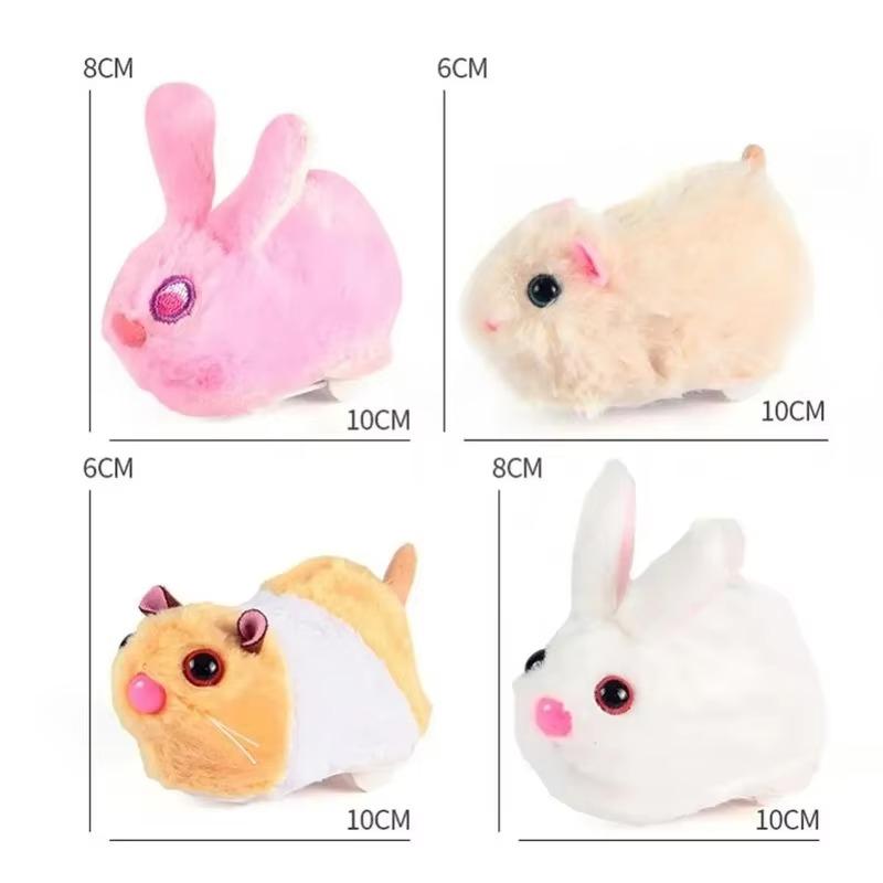 Electric Simulation Hamster Rabbit Rolling Ball Children Toy Cute Pet Doll Tease Cat Magic Device
