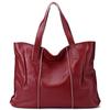 Genuine Leather Cowhide Tote Bag for Women and 7988640 [LTG] Men, Handbag, (Red)