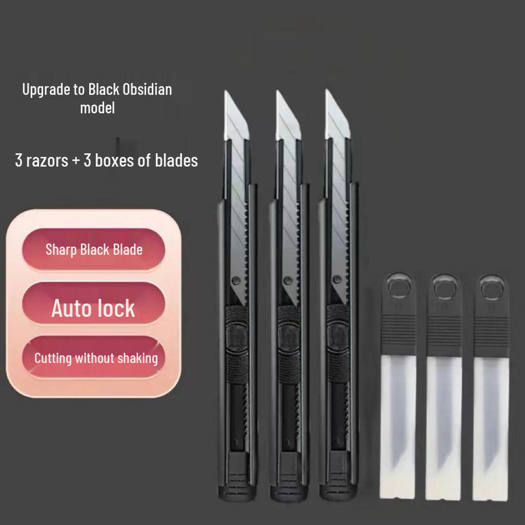 Nóż uniwersalny ze stali wysokowęglowej z czarnym ostrzem do cięcia tapet i prac artystycznych