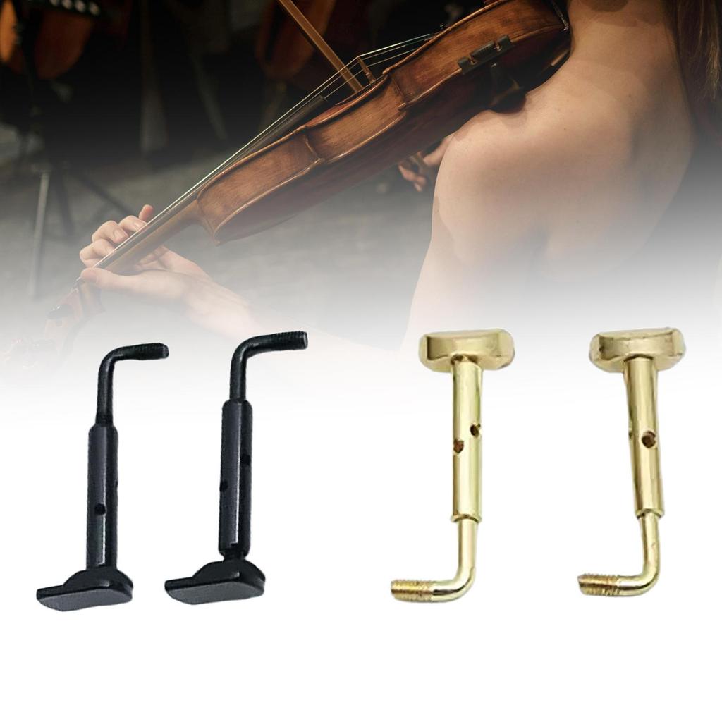 2 Pieces 4/4 Violin Chinrest Screws Sturdy Replacement Metal Easy Installation and Removal Musical Instrument Components