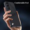 Für Sony Xperia 1 VII Hülle Luxus Fasertextur PU-Leder Schutz Kunststoff Hartschale für Sony Xperia1 VII Capa Fundas
