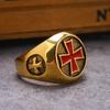 Vintage Gold Cross Ring Classic Ring Mens and Womens Jewelry