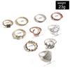 Exclusive For Fashion Elephant Turquoise Diamond Multi-Color 10-Piece Ring Women