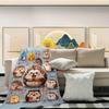 Cartoon hedgehog and heart pattern Flannel printed blanket suitable for all seasons suitable for living room office sofa travel