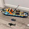 Arktis-Expeditionsschiff Modell Kompatible Baustein-Spielzeuge Schwimmfähiges Boot Hubschrauber ROV U-Boot Orca Steine Geschenke Jungen Mädchen