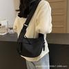 Korean Version of Simple Commuter Small Bag Shoulder Bag Women's 2024 New Casual Dumpling Bag College Student Versatile Messenger Bag