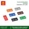 Non-Toxic 452Pcs/Lot3069W/2412W 1X2 Tile 2Holesbehindthegrid Buildingblock Moc Color Accessories Compatible With Brick Diy Kid'S Toys
