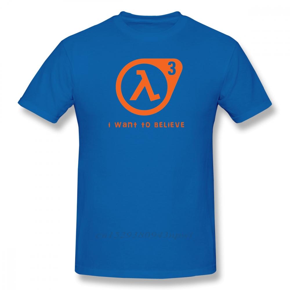 Half Life T-Shirt Half Life 3 Ich möchte glauben T-Shirt 100% Baumwolle Niedliches T-Shirt Basic Kurzarm Unisex T-Shirt