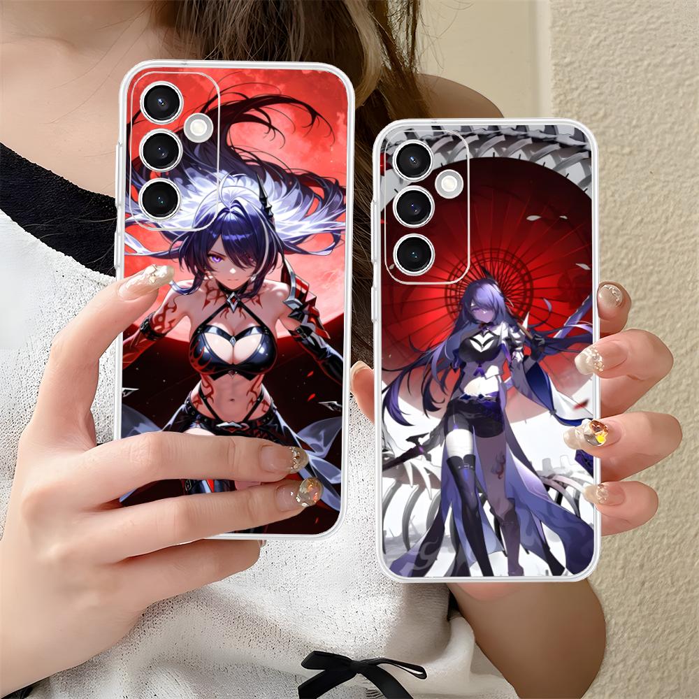 HSR Acheron Clear Mobile Phone Case for Samsung Galaxy S25 S24 S23 S22 S21Plus FE Ultra Colorful Cover
