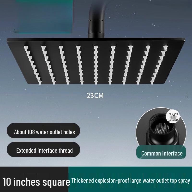 304 Stainless Steel Square Rainfall Shower Head
