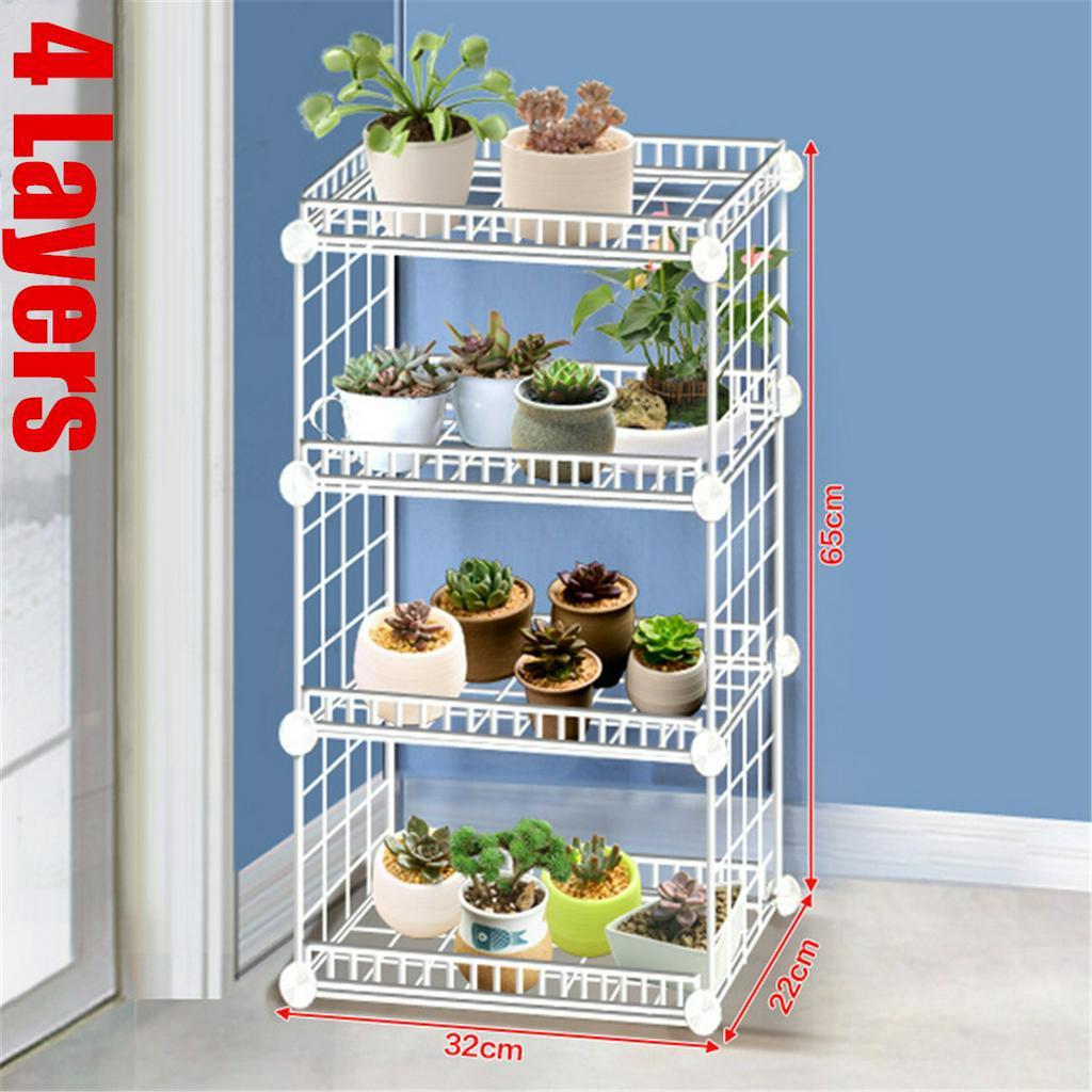 3/4/5 Layers Household Wrought Iron Multi-layer Plant stand With Four Sides Of Fence Rack Balcony Indoor Garden Flower Pot Shelf Detachable