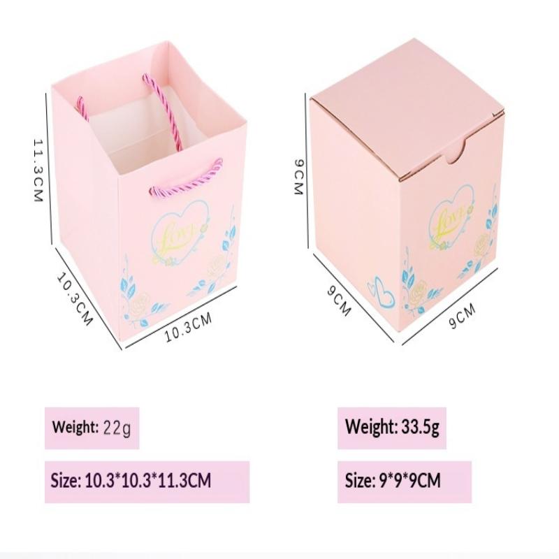Fashion Cute Flip Necklace Box Romantic Dustproof Rotating Rose Box Automatic Plastic Necklace Storage Case Birthday