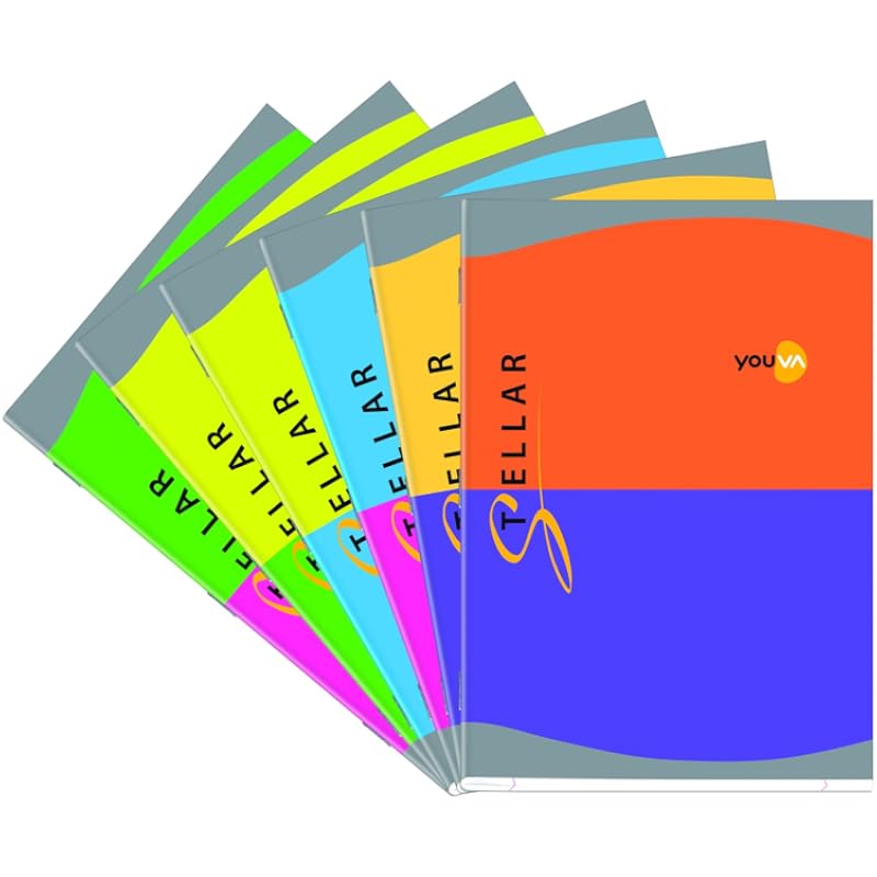 Youva Navneet Stellar | Soft Bound Long Book | A4 Size 21 Cm X 29.7 Cm | Single Line | 140 Pages | Pack Of 4| Pack Of 4