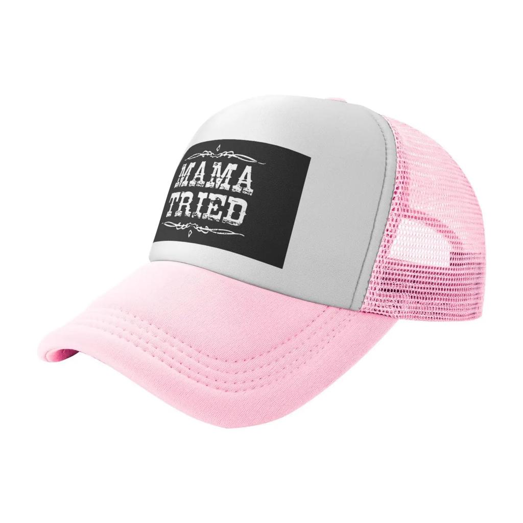Mama Tried Retro Country Music Trucker Hat  Mesh Baseball Snapback Cap for Unisex Or Women Outdoors