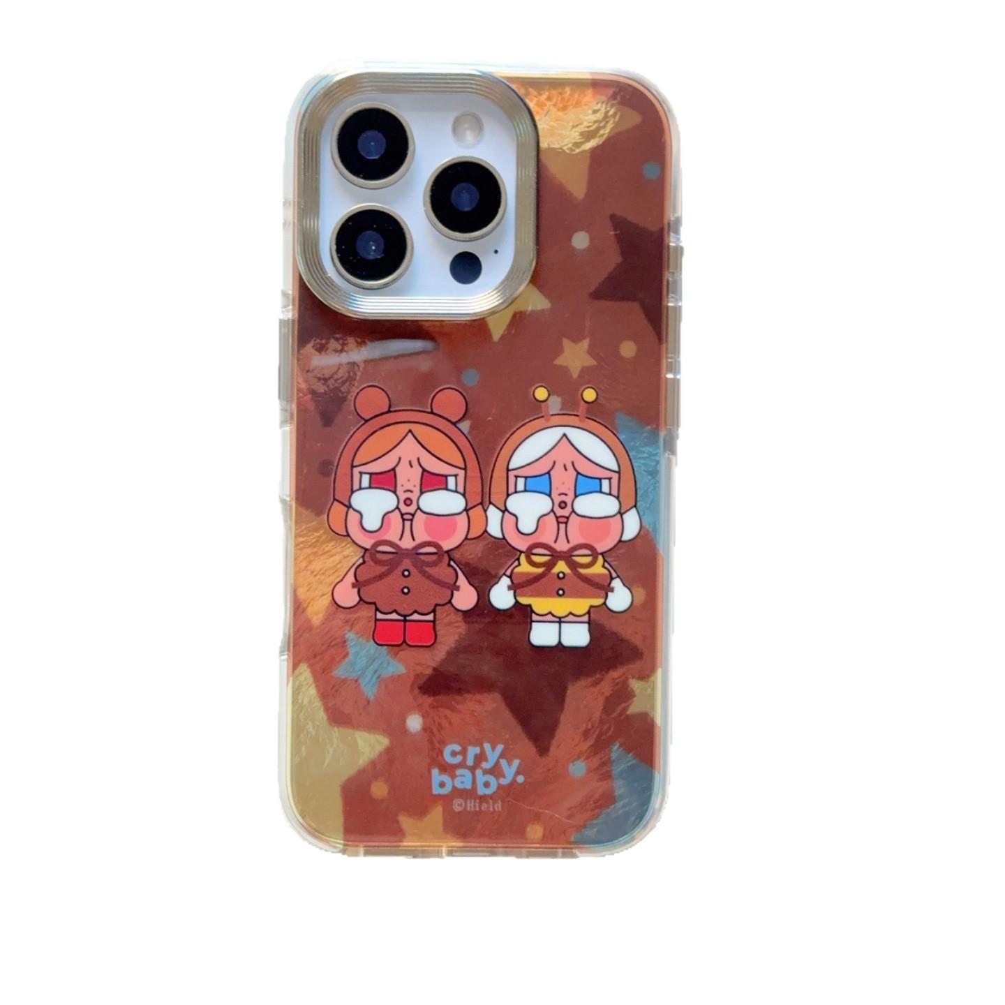 

Brown Series Star Crybaby Case: Compatible with iPhone 13/14/15/16 Pro Max & 17 Pro - Protective Cover iPhone 16 Pro Max