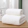 Coral Fleece Towel Set With Solid Color For Home Use And Gift Giving