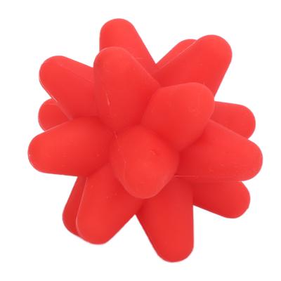 Yoga Fitness Rilassamento Muscolare Riccio Pallina Massaggiante Portatile Punto di Agopuntura Fascia Pallina Massaggiante Rosso