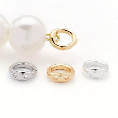 10pcs Métal Laiton Plaqué Or Véritable 18K Perles d'Extrémité à Sertir, Connecteur Embouts pour Accessoires de Fabrication de Bijoux DIY