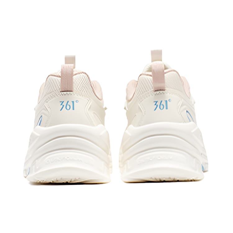 361 Cushioning Slip Resistant Abrasion Resistant Breathable Lightweight Low Top Running Shoes Women's Feather White 682232218