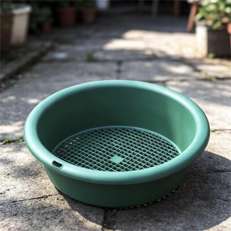 Soil Sifter Plastic Soil Sieve Filter Mesh for Soil Stone Sifting Filtration Home Garden Flower Plant Nursery Tool
