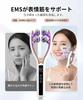 EMS Facial Massager Roller Facial Body Massager with LED Light Vibration Symmetrical Facial Muscle Lifting USB Rechargeable LCD Japanese Instruction