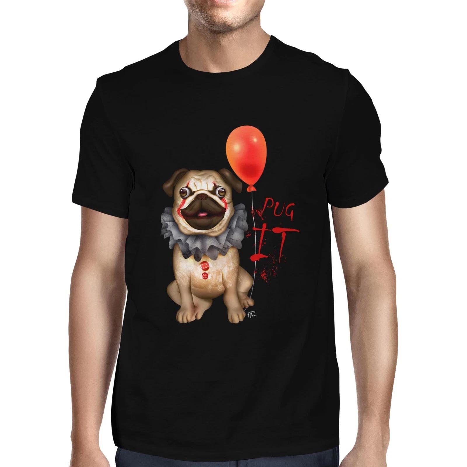 1Tee Mens Pug IT Clown T-Shirt XL