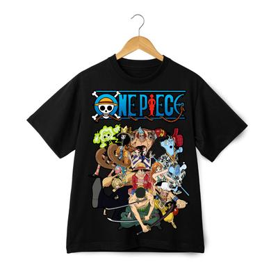 T-shirt Equipaggio One Piece – Anime Luffy Zoro Sanji Nami Maglietta Grafica Cappello di Paglia Fan