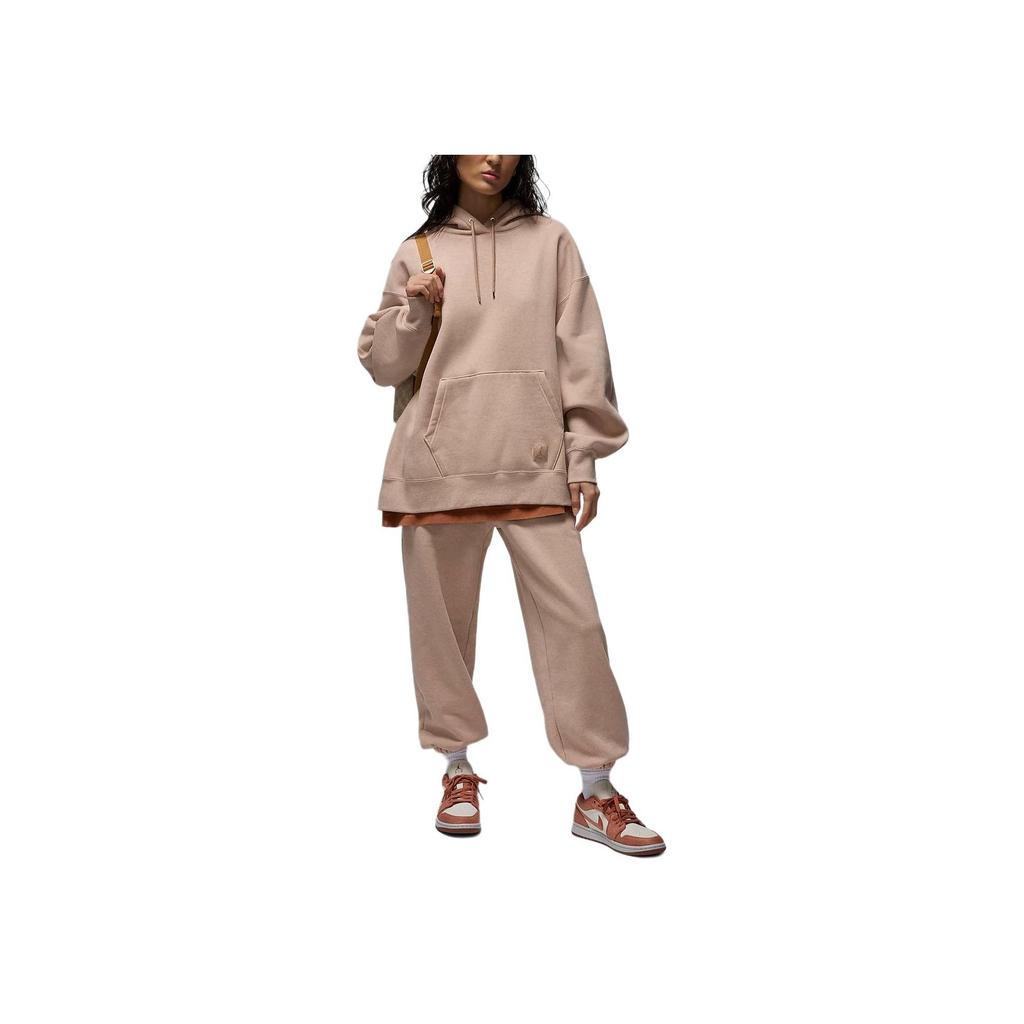 Jordan Flight Solid Color Lace-Up Casual Cuffed Fleece Knit Sports Pants Women bottoms Legendary-Brown FB5114-245