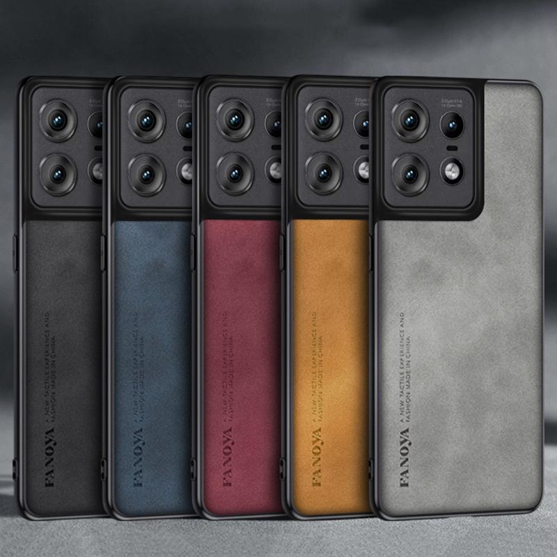 For Motorola Edge 50 Pro Case Luxury PU Leather Phone Case For Motorola Moto Edge50 Pro 5G Back Cover Matte Silicone Protection
