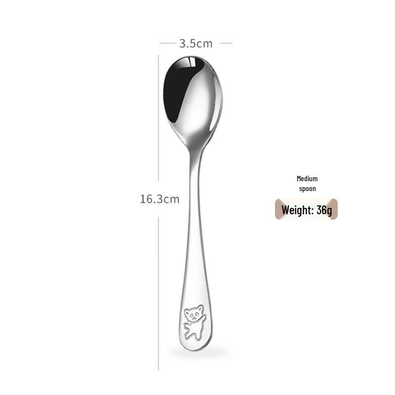 ZISIZ Kids  Bear Stainless Steel Cutlery Set, 5-Piece
