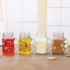 Summer Fruit Creative Mason Jar Cold Drink Glass Cup Juice Beverage Cup with Lid 500ml