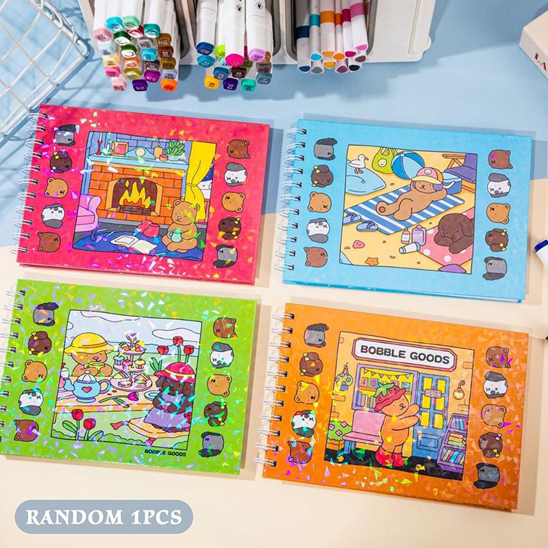 1Pcs Cute Animal Coloring Book Kids Animal Theme Graffiti Painting Book Bobbie Goods Coloring Book Students Gifts