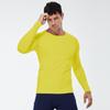 Men's Solid Color Long Sleeve Compression Sport Shirt - Sweat-Wicking, Quick-Drying, Elastic Fitness Running Top