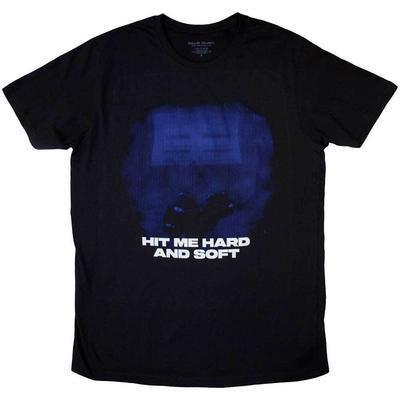 Camiseta Billie Eilish Hit Me Hard And Soft Líneas Azules Negra Nueva Camiseta Unisex