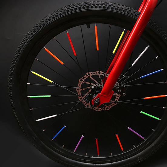 12 Stück/Packung Reflektierender Speichenschutz Verschleißfest Dekorativ Wasserdicht Kreativ Modifiziert Hohe Helligkeit Speichenreflektor