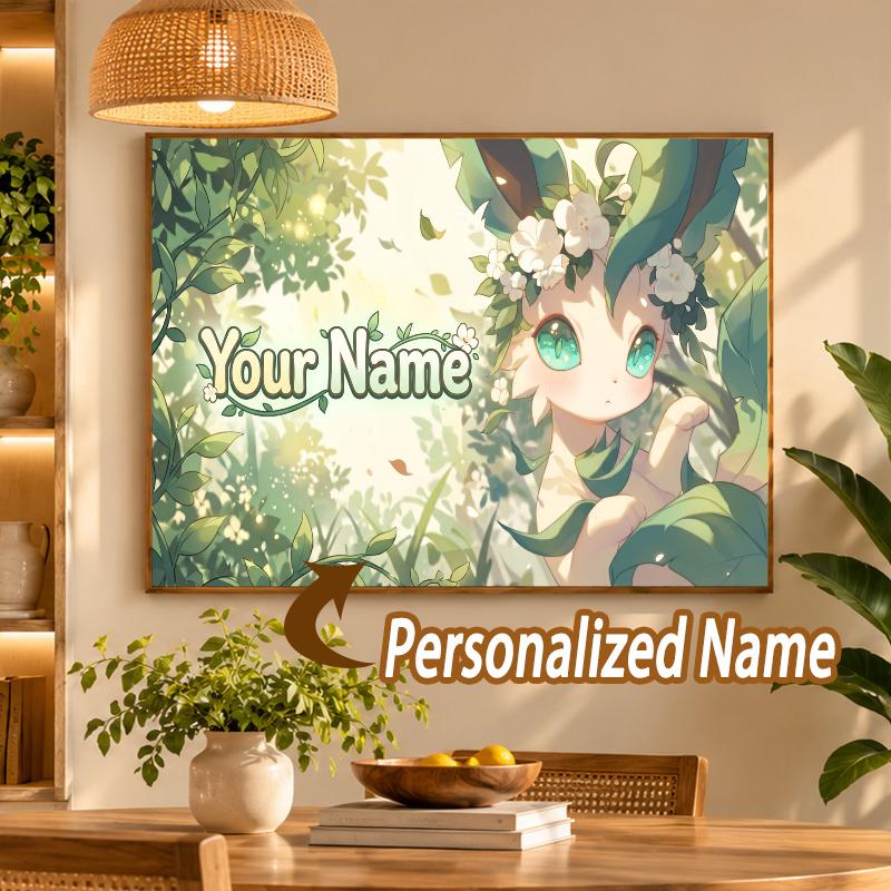Leafeon Custom Name Diamond Painting Personalized 5D Full Drill DIY Diamond Art Home Decor