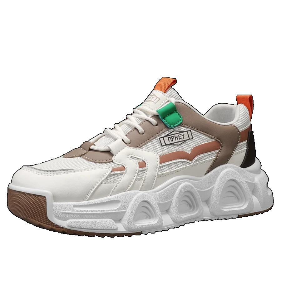 2025Men's Casual Sports Shoes Comfortable Net Surface Fashion Non-slip Thick Sole Increase Loafers Spring and Autumn Men's Shoes